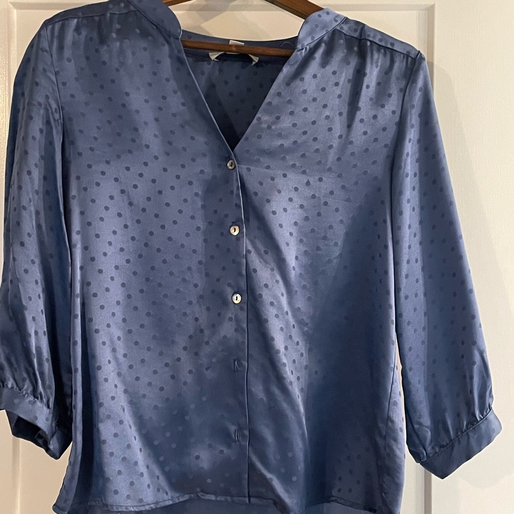 Amour Vert 100% silk blouse. Beautiful drape